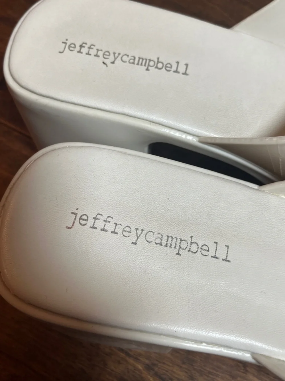 Jeffrey Campbell Bubblegum Platform Sandals, Cream, size 9
